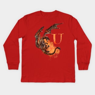 Drachen Buchstabe U Kids Long Sleeve T-Shirt